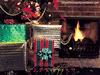 Gifts by the fireplace desktop theme