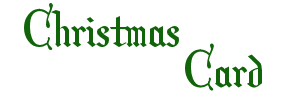 Christmas Card font