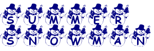 Summers Snowman font